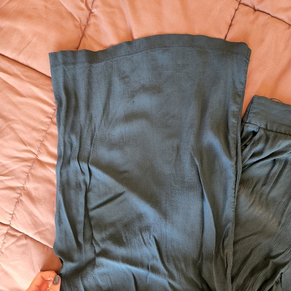 Free People Blue Flowy, Loose, Wide Legged Pants - Size Small - Picture 5 of 7